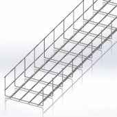 Лоток CMS CMS-WBB4-200100Z сітчастий WBB 200х100мм, дріт D4 мм, білий цинк, 2,5м