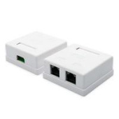 Розетка Atcom RJ-45 2-порт., кат.6, UTP 8P8C, накладна, біла