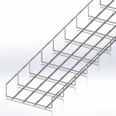 Лоток CMS CMS-WBB4-20050Z сітчастий WBB 200х50мм, дріт D4 мм, білий цинк, 2,5м