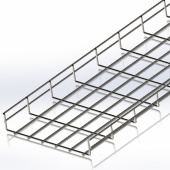 Лоток CMS CMS-WBC5-30050Z сітчастий WBC 300х50 мм, дріт D5 мм, білий цинк, 2,5м