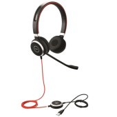 Гарнітура Jabra EVOLVE 40 MS Stereo, дротова, 2 динаміки оголов'я; USB-адаптер + 3,5 мм jack