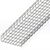 Лоток CMS CMS-WBC5-400100Z сітчастий WBC 400х100 мм, дріт D5 мм, білий цинк, 2,5м