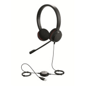 Гарнітура Jabra EVOLVE 30 UC Stereo, дротова, 2 динаміки оголов'я; інтерфейс USB, Jack 3,5 мм