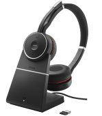 Гарнітура Jabra EVOLVE 75 Stereo MS + База, два динаміки, бездротова, Bluetooth шумозаглушення