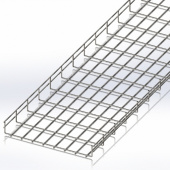 Лоток CMS CMS-WBC5-40050Z сітчастий WBC 400х50 мм, дріт D5 мм, білий цинк, 2,5м