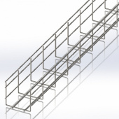 Лоток CMS CMS-WBC4-100100Z сітчастий WBC 100х100мм, дріт D4 мм, білий цинк, 2,5м