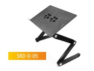 Столик для ноутбука Flyper SRD-D-05 трансформер, аллюміній, чорний, 2xUSB кулера, кнопочна фіксація, мах 17", Вага 1.5 кг