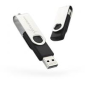 Диск USB Flash Exceleram Об'єм пам'яті - 32 Gb, інтерфейс - USB 2.0, матеріал корпусу - пластик/метал, чорний, вушко для кріплення до брелка