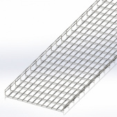 Лоток CMS CMS-WBC5-60050Z сітчастий WBC 600х50 мм, дріт D5 мм, білий цинк, 2,5м