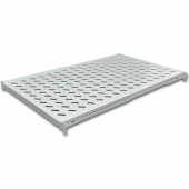 Полиця CMS UA-SH4-850G 19"  4 точки кріпл., 850мм глуб., перфорованна, т.м.2мм, сіра