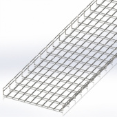 Лоток CMS CMS-WBC5-50050Z сітчастий WBC 500х50 мм, дріт D5 мм, білий цинк, 2,5м