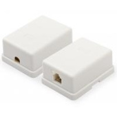 Розетка Atcom RJ-45 1-порт., кат.6, UTP 8P8C, накладна, біла