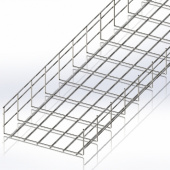 Лоток CMS CMS-WBC5-300100Z сітчастий WBC 300х100 мм, дріт D5 мм, білий цинк, 2,5м