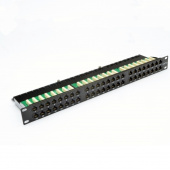 Патч-панель EPNew 6PLD-U48BK1UZ неекрановані 19"  48xRJ-45 UTP, кат.6, 1U, dual type