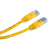 Патч-корд ES UTP кат.5e 26AWG 1м, жовтий  мідь