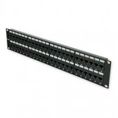 Патч-панель EPNew 6PLH-480BK неекрановані 19"  48xRJ-45 UTP, кат. 6, 2U, dual type