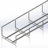 Лоток CMS CMS-WBB4-10050Z сітчастий WBB 100х50мм, дріт D4 мм, білий цинк, 2,5м