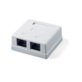 Розетка Atcom RJ-45 2-порт., кат.5, UTP 8P8C, накладна, біла