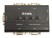 Комутатор KVM D-link (DKVM-4U) 4-портовий USB, з двома комплектами кабелів