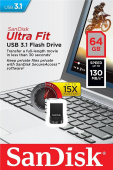 Флеш-накопичувач SanDisk SDCZ430-064G-G46 Ultra Fit USB 3.1 64GB - Small Form Factor Plug & Stay