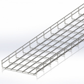 Лоток CMS CMS-WBC4-30050Z сітчастий WBC 300х50мм, дріт D4 мм, білий цинк, 2,5м