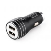 Зарядний пристрій Vinga (VCCAABK) Dual USB Car Charger aluminium 15.5W Max