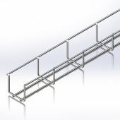 Лоток CMS CMS-WBB4-5050Z сітчастий WBB 50х50мм, дріт D4 мм, білий цинк, 2,5м